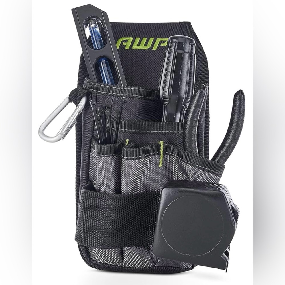 AWP Tool Belt Pouch Organizer Belt Attachment Carabiner NWT New